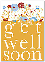 Get Well Floral Card D4101D-Y