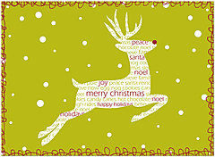 Reindeer Sentiments Christmas Card H4234U-A