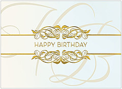Golden Birthday Card A4000G-4W