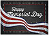 Flag Banner Memorial Day Card D5081D-Y