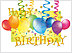 Streamers & Balloons Birthday Card A5004G-W
