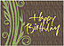 Organic Leaves Birthday Card A5047KW-X
