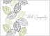 Leaf Pattern Sympathy Card A5051U-X