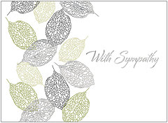 Leaf Pattern Sympathy Card A5051U-X