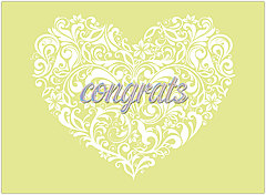 Filigree Heart Congrats Card A5057U-X