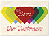 Colorful Hearts Valentine's Day Card D6043U-Y
