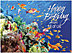 School of Fish Birthday Card A6023U-Y