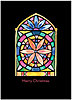 Stained Glass Christmas Card H6147D-A