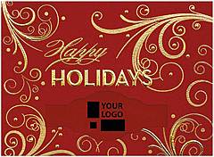 Select a verse or write your own. Holiday Swirls Die Cut Card H6182U-4A