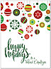 Employee Ornaments Holiday Card D7216U-A