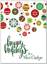 Employee Ornaments Holiday Card D7216U-A