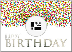 Birthday Dot Die Cut Card A7002U-W