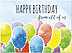 Happy Balloons Birthday Card A7019U-X
