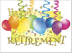 Retirement Balloons Card A7044U-X