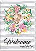 Floral Baby Welcome Card D8056D-X