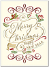 Christmas Calligraphy Card H8187V-AAA