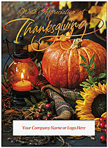 Orange Glow Die Cut Thanksgiving Card H8105U-AAA