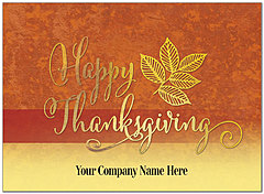 Golden Leaves Name Card D8107U-4A