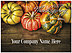 Rustic Pumpkins Name Card D8110U-4B