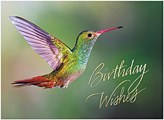 Hope you find joy in simple pleasures on your birthday and every day. Hummingbird Birthday Card A8011U-X