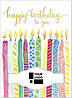 Decorative Candles Die Cut Birthday Card A8029U-W