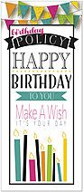 Pennant Policy Birthday Card A8038L-Y