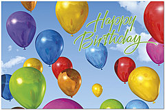 Best wishes for a day filled with cheer. Balloons Birthday Postcard A8040P-ZZ