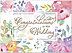 Floral Wedding Congratulations Card A8057U-X