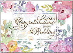 Floral Wedding Congratulations Card A8057U-X