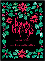 Select a verse or write your own. Holly Border Name Card D8235U-4B
