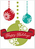 Snowflake Ornaments Holiday Card H8207KW-AA