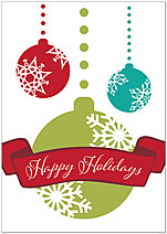 May the joy of the season sustain you throughout the coming year. Snowflake Ornaments Holiday Card H8207KW-AA