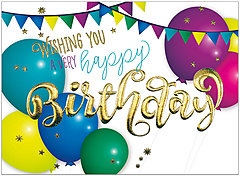 Very Happy Birthday Card A9001G-W