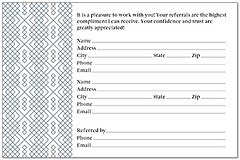 Pattern Referral Postcard D9065P-Z