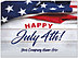 July 4th Name Card D9078U-V