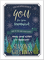 Seasonal Teamwork Holiday Card H9178U-AA