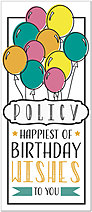 Happiest Policy Birthday Card A1427L-Y