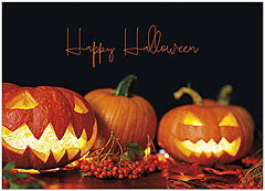 Pumpkin Glow Halloween Card D1457D-Y