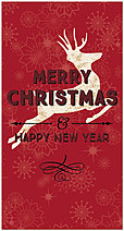 Red Reindeer Holiday Card D1542T-B