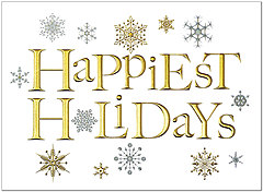 Glistening Snowflakes Holiday Card H1522G-AAA
