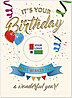 Banner Die Cut Card A1605V-W
