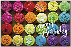 Rainbow Cupcakes Postcard A1622P-ZZ