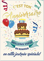 C'est ton Anniversaire Confetti A1656U-Y