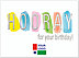 Watercolor Hooray Logo Card D1665U-4W