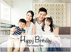 Simplistic Birthday Photo Name Card D1668U-V