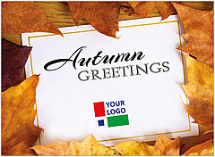 Autumn Greetings Logo Card D1690U-4B