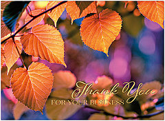 Ember Leaves Thank You Card H1681U-A