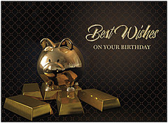 Golden Wishes Birthday Card A2271U-X