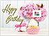 Pink Floral Logo Card D2312U-V