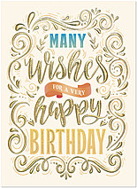 Many Birthday Wishes A2503G-W